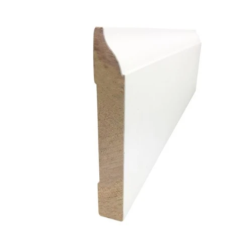 হোয়াইট Primed কাঠ বেসবোর্ড Molding.png White Primed Wood Baseboard Moulding.png