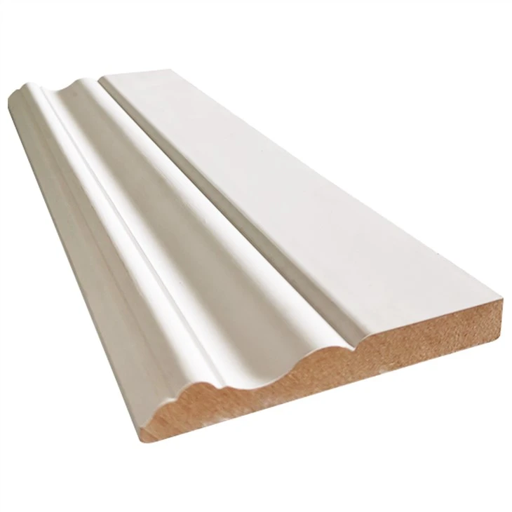 আলংকারিক সাদা MDF স্কার্টিং বেসবোর্ড