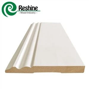 সাদা প্রাইমড MDF বেসবোর্ড ছাঁচনির্মাণ