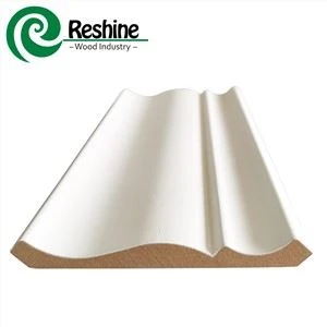 সাদা প্রাইমড MDF ছাঁচনির্মাণ বেসবোর্ড